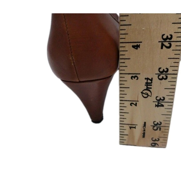 Steve Madden Jess Slouch Ankle Boots 3" Mid Heels 7.5M Brown Pull-On Boho Chic - Picture 14 of 15